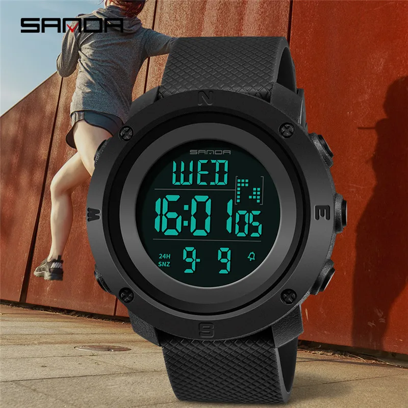 SANDA женские спортивные часы цифровые светодиодные водонепроницаемые модные