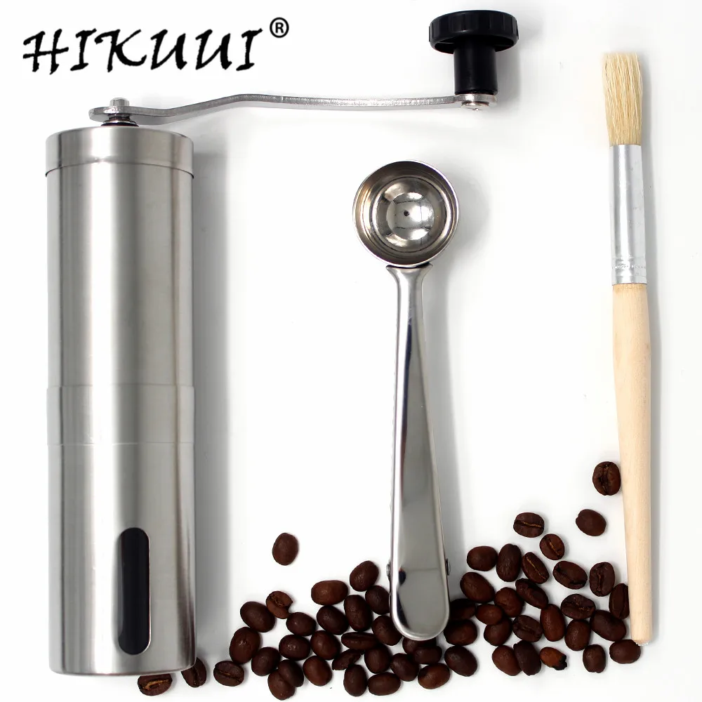 1 Набор ручная кофемолка HIKUUI + щетка для волос мерная ложка набор кухонных