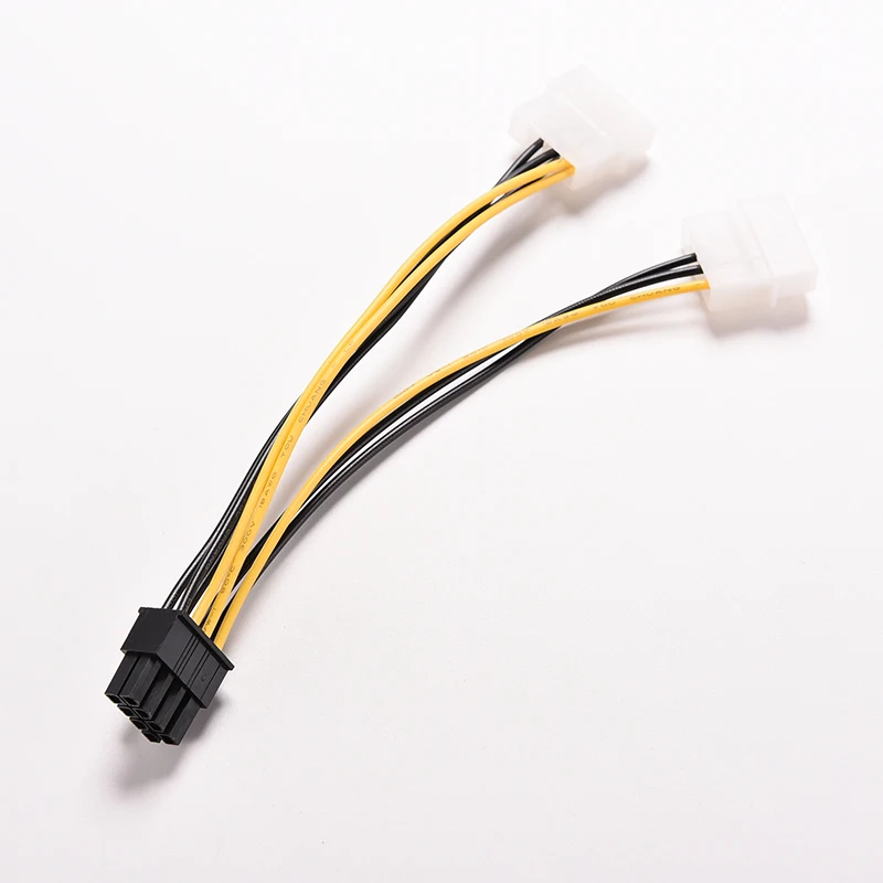 10 шт. 8 Pin PCI Express Male To Dual LP4 4Pin Molex IDE E графическая видеокарта кабель питания адаптер