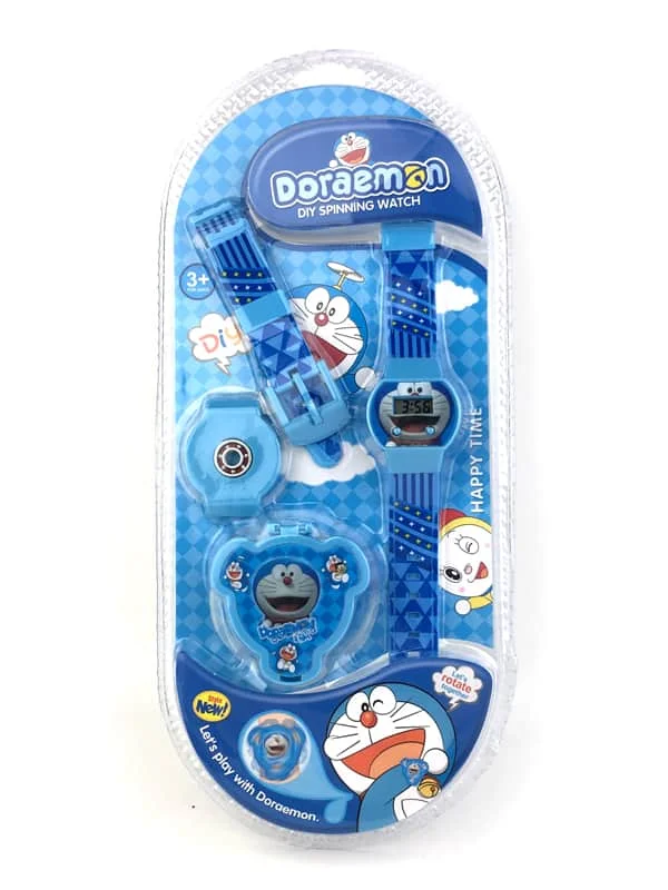 Doraemon 1 комплект, relogio feminino, новинка, relojes, Мультяшные детские часы, принцесса, часы, модные, детские, милые, Резиновая кожа, кварцевые часы - Цвет: Doraemon