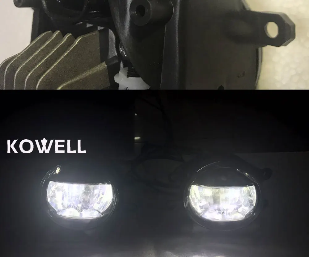 KOWELL стайлинга автомобилей противотуманных фар для пластиковая пилочка для ногтей Vios Highlander Rav4 Prius YARIS Avalon светодиодный противотуманный свет авто противотуманных фар