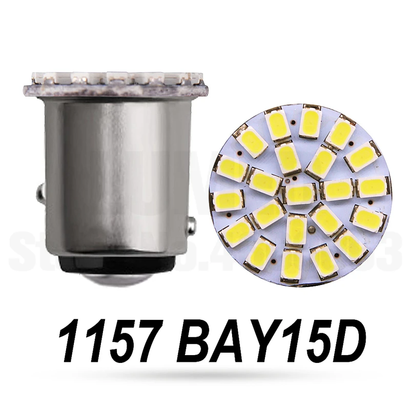 2x светодиодные фары автомобиля 1156 1157 BA15S P21W P21/5 Вт T20 W21W 7440 7443 W21/5 Вт BAY15d 1206 светодиодный авто лампы 22 SMD 12V 24V