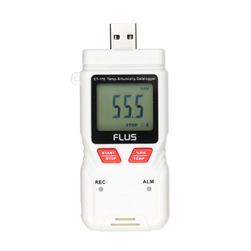 FLUS USB Регистратор температуры и влажности с ЖК экраном Высокоточный термометр