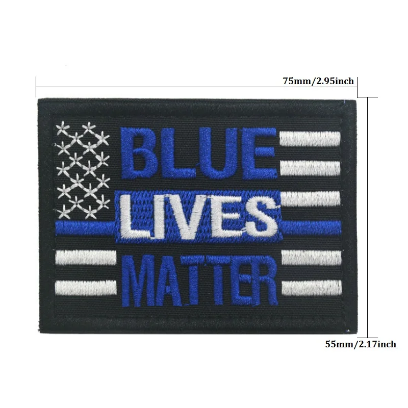 Патч с вышивкой Blue Lives вышитые патчи Военная Ткань наклейка аппликация для шитья