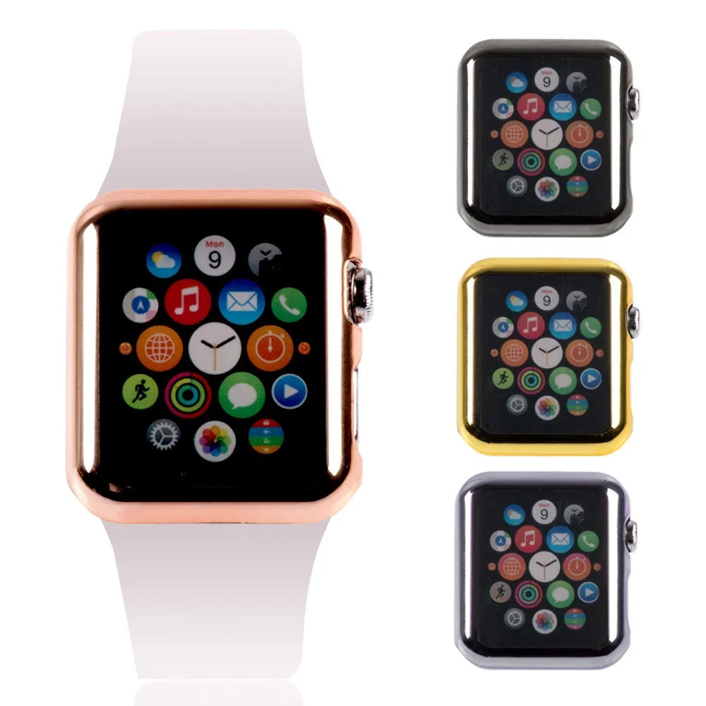 Рамка ПК Защитные чехлы для Apple Watch корпус 42 мм 38 Красочное Покрытие shell Обложка