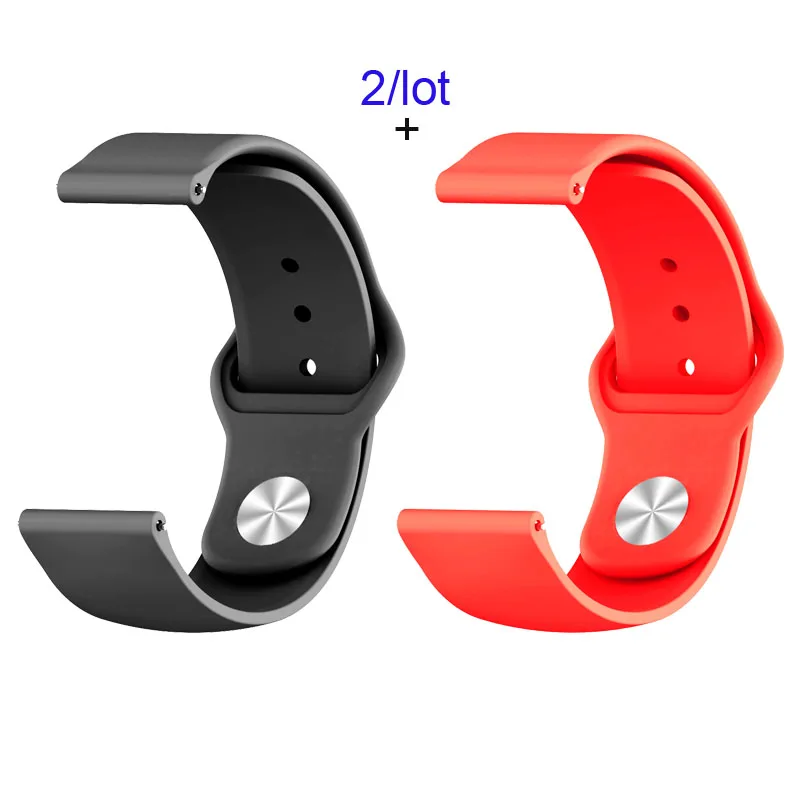 Black-Red Для Xiaomi Amazfit GTS браслет Amazfit Bip ремешок для часов Amazfit GTR 42 мм силиконовый ремешок для часов - Цвет: Black-Red