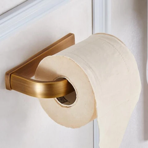 toilet paper holder Античный бронзовый набор аксессуаров для ванной комнаты держатель для мыла держатель для полотенец туалетная щетка держатель для туалетной бумаги EL2001 - Цвет: toilet paper holder