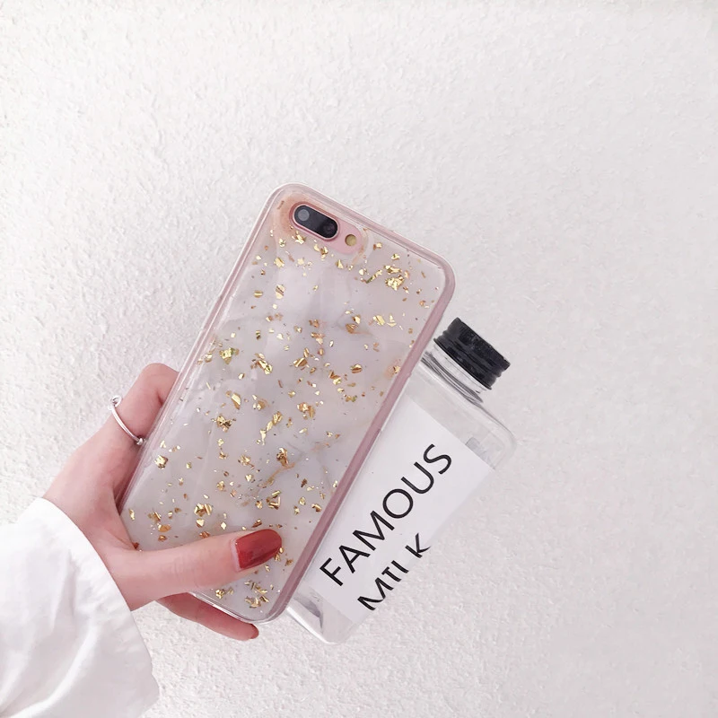 GlamPhoneCase 2018 Модный мягкий чехол для iPhone XS Max XR 8 8plus 7 7plus 6/6s Plus с золотой фольгой