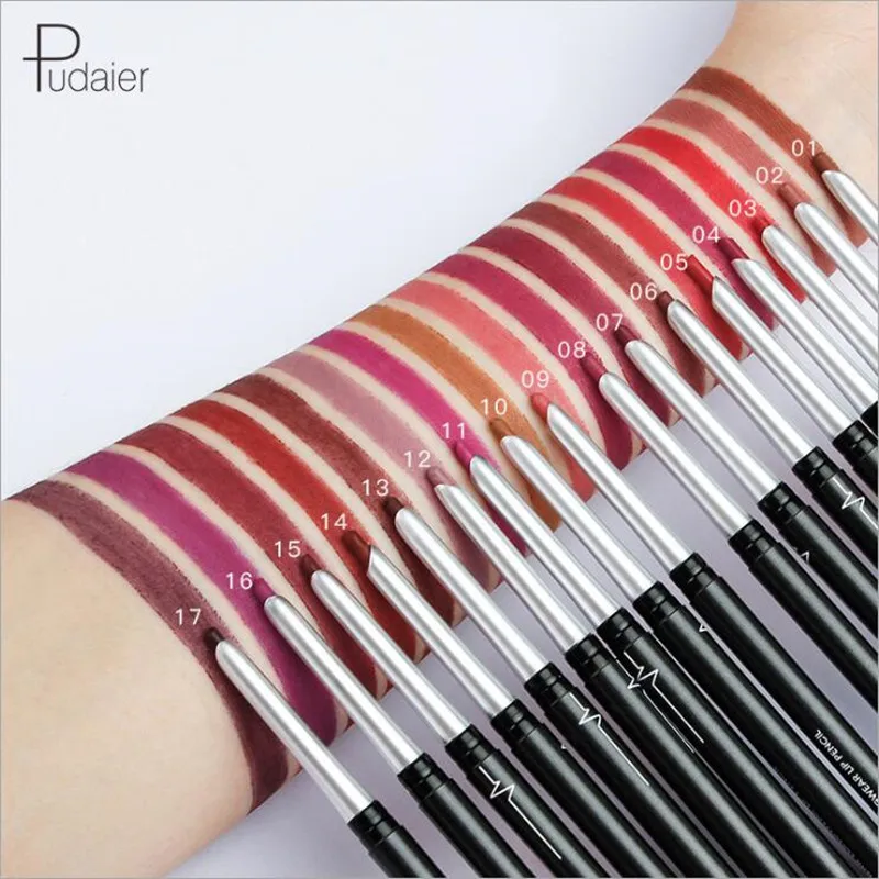 Pudaier Профессиональный Обнаженная матовая стойкая губная помада Lip Liner Pencil