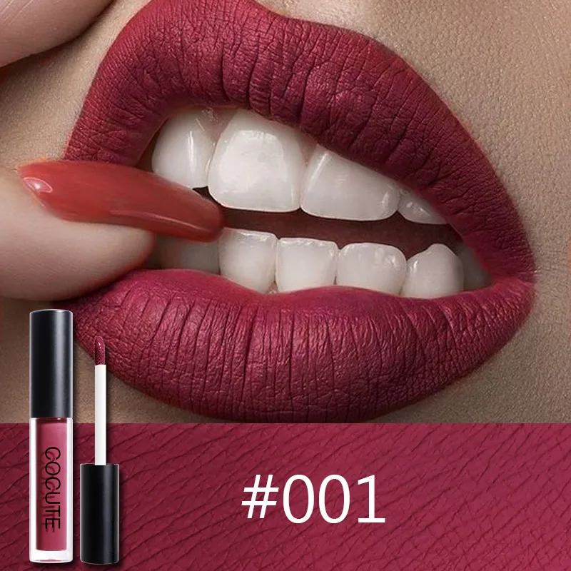 Cocute Make Up стойкий блеск для губ жидкая помада Увлажняющий 12 цветов Makeu матовый блеск для губ высокое качество косметика для губ - Цвет: 001