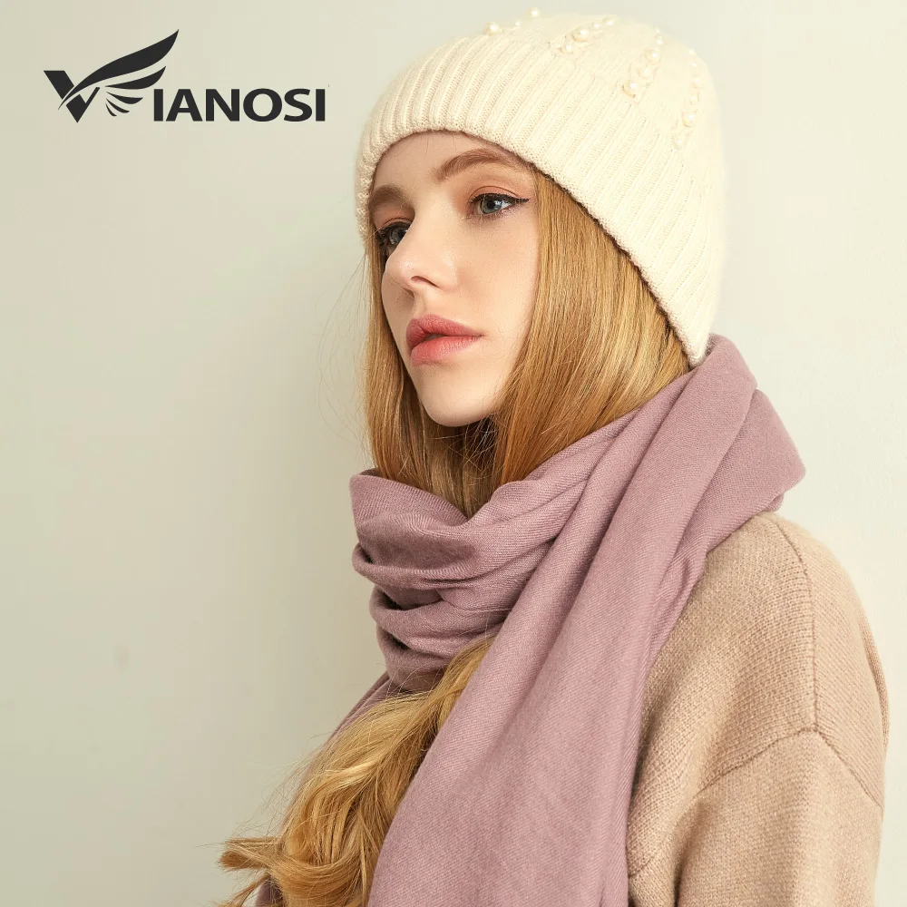 VIANOSI женские шапки шерстяные повседневные зимние брендовые gorros Mujer Invierno толстые