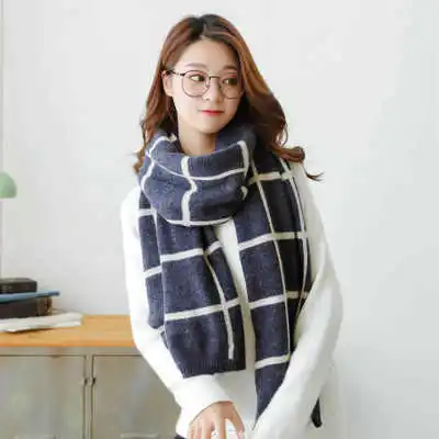 

Plaid Scarves for Women Warm Cashmere Scarf Collar LICs Female Winter Shawls Stoles Dachshund Ladies Plaids Scarf Luxury Brand