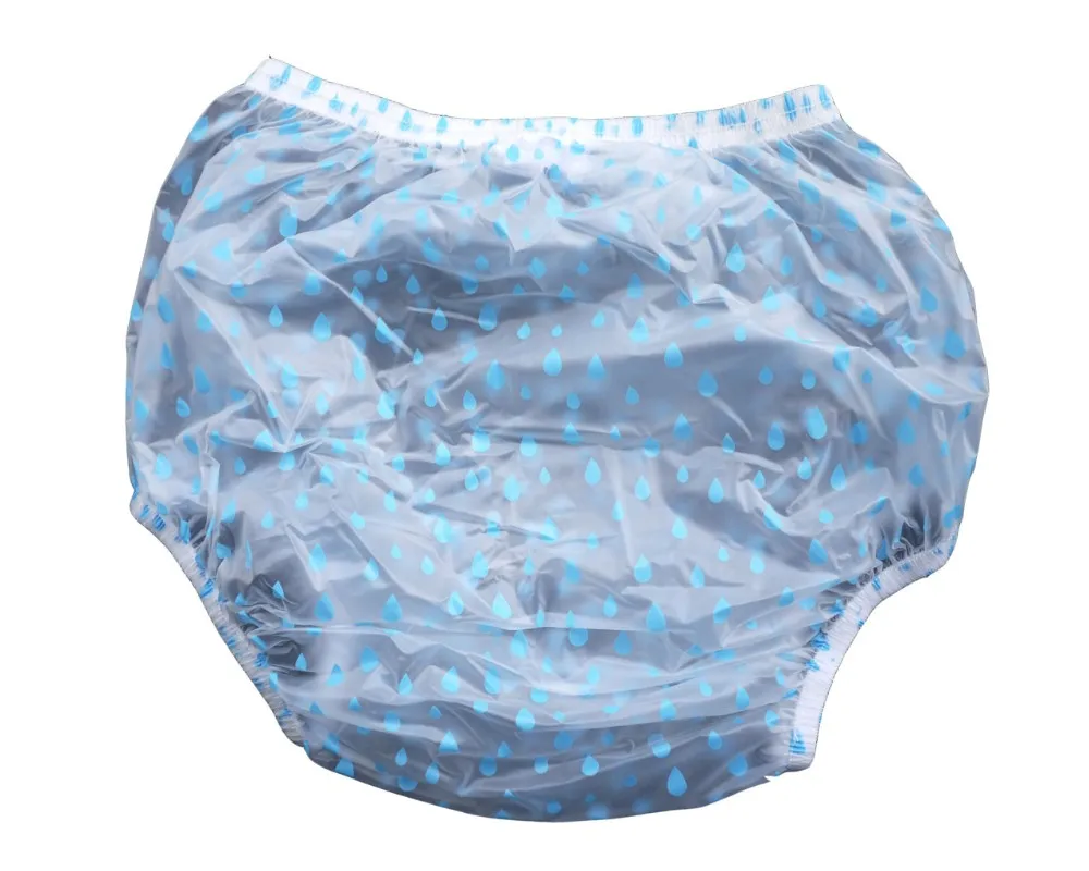 ABDL Haian взрослых недержание Pull-on Пластиковые Брюки цвет СИНИЙ риндропспринт
