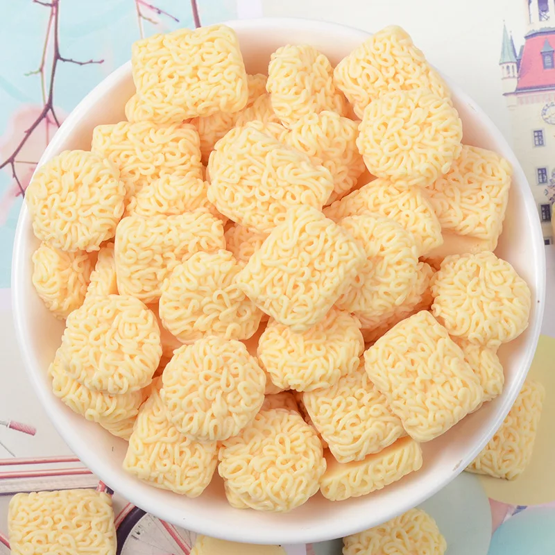 10 шт. миниатюрный Еда с плоской задней частью смолы милые кабошоны лапша быстрого