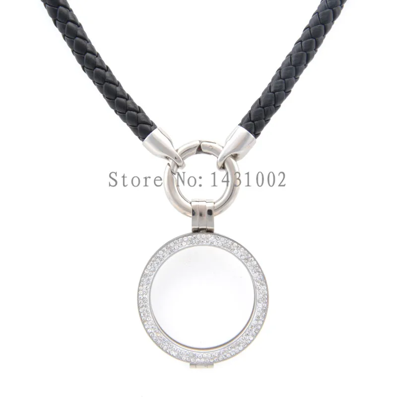 Vinnie Design ювелирные изделия 40 см кожаное ожерелье с 1 шт 35 мм двойной кристалл