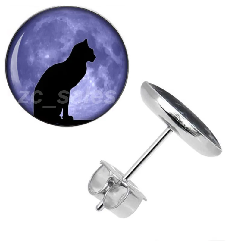 Серьги-гвоздики из нержавеющей стали 8 мм 10 х 0 7