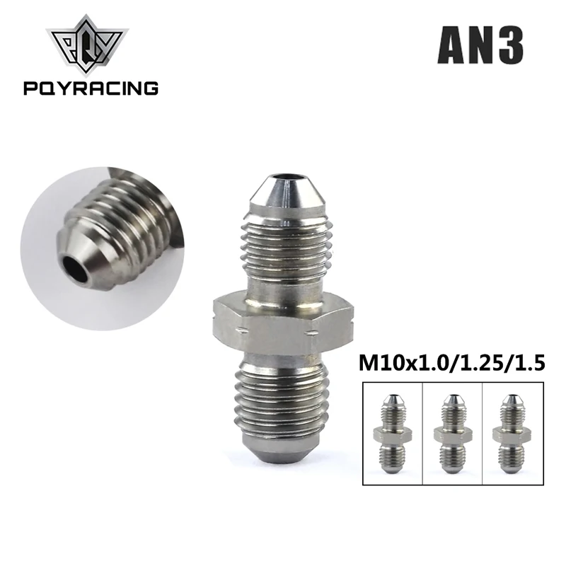 PQY AN3 Male 3/8x24 UNF к M10x1.25 / M10x1.5 M10x1.0 Bubble Flare адаптер для тормозных фитингов из