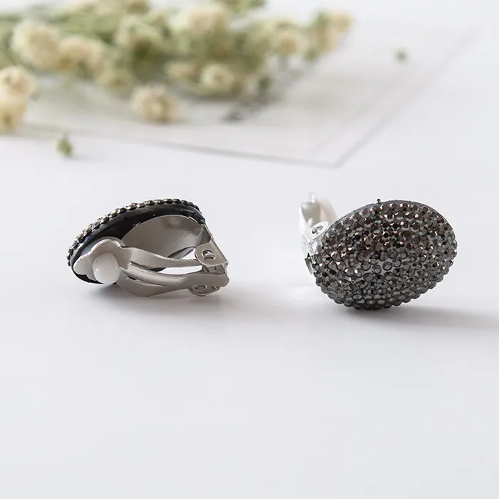 Золотые для ушей Клипсы Серьги женщин ювелирные изделия черно белые круглые