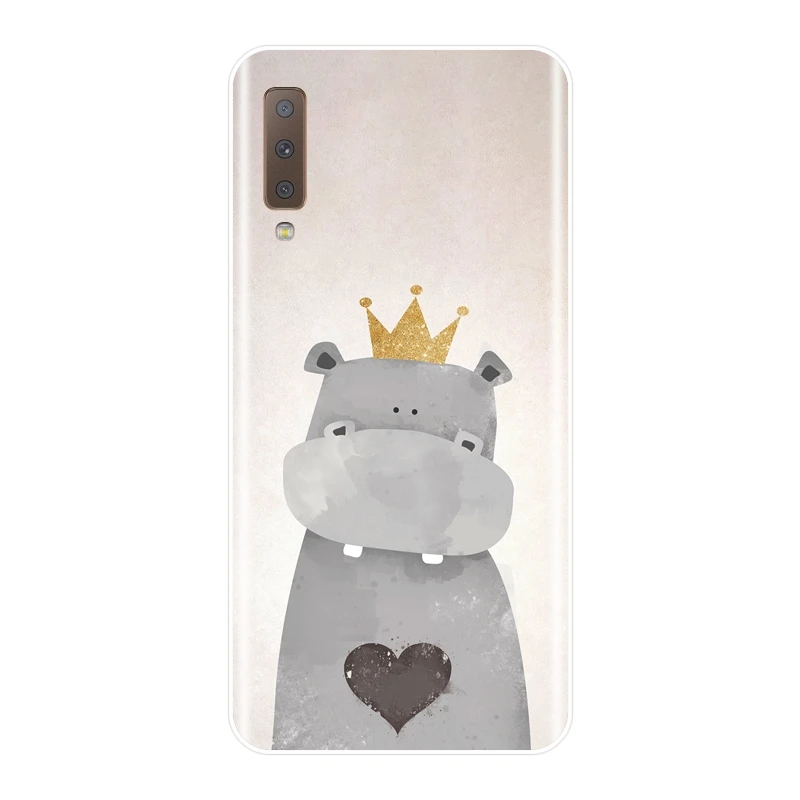 Мягкая задняя крышка для samsung Galaxy A3 A5 A7 Розовый Поросенок Кот Чехол Для Телефона силиконовый для samsung Galaxy A5 A7 A6 A8 Plus - Цвет: No.7
