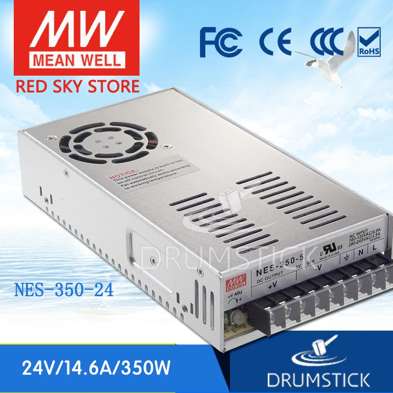 Meanwell NES 350 24 В 14.6A meanwell 4 Вт Один выход импульсный источник питания|Импульсный