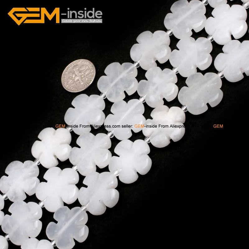 Gem-inside 20 мм натуральный цветок розы Плюмерия камень бусины для изготовления ювелирных изделий браслет ожерелье DIY Ювелирный материал на выбор