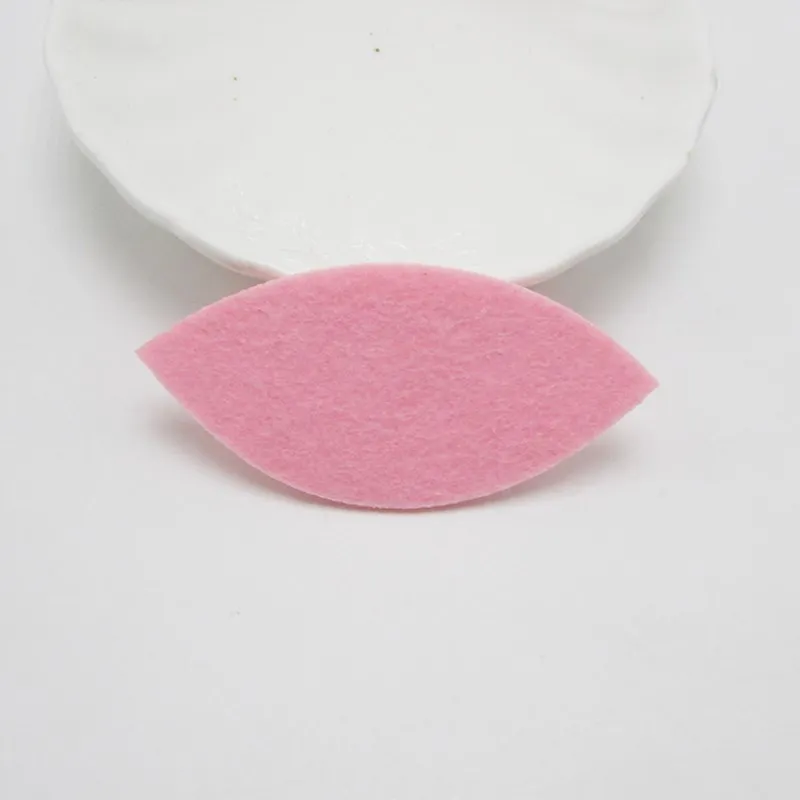50 Pcs Ear Shape Felt Fabric DIY Crafts for Kids Handmade Felt Garland Flowers Animals toy Hair Clips Headwear Decor Accessories