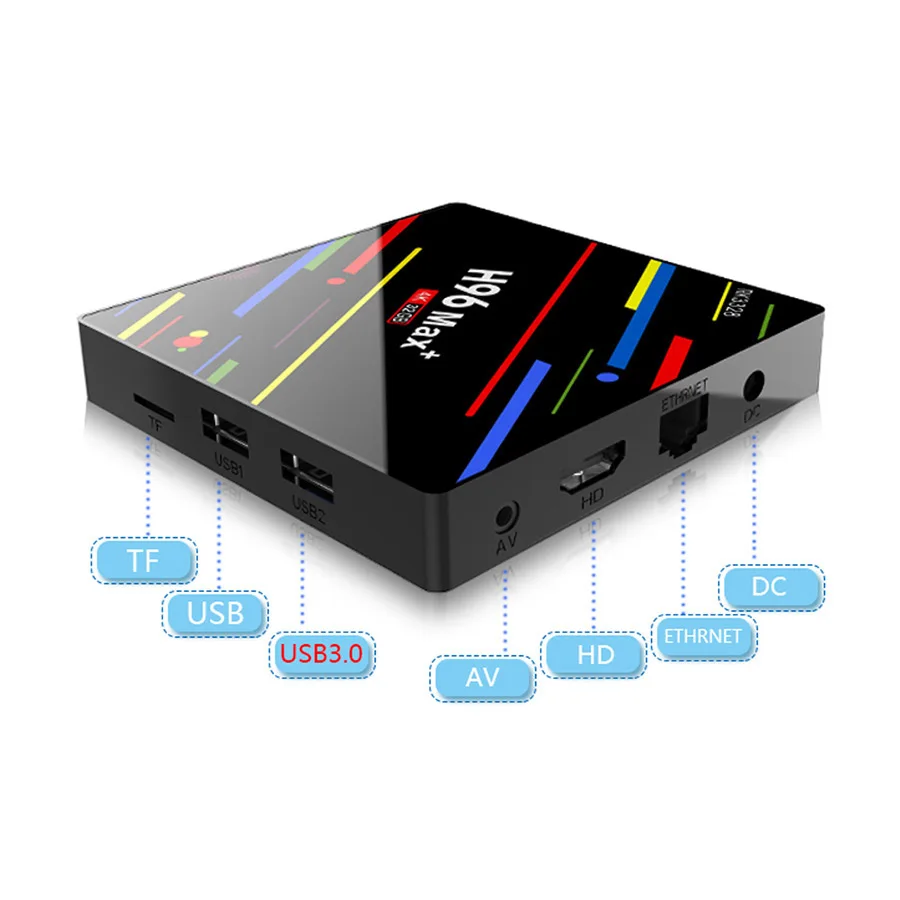 2019 H96 MAX Plus Android 8 1 ТВ приставка Голосовое управление смарт Rockchip RK3328 4G 32G USB3.0 H.265 4K