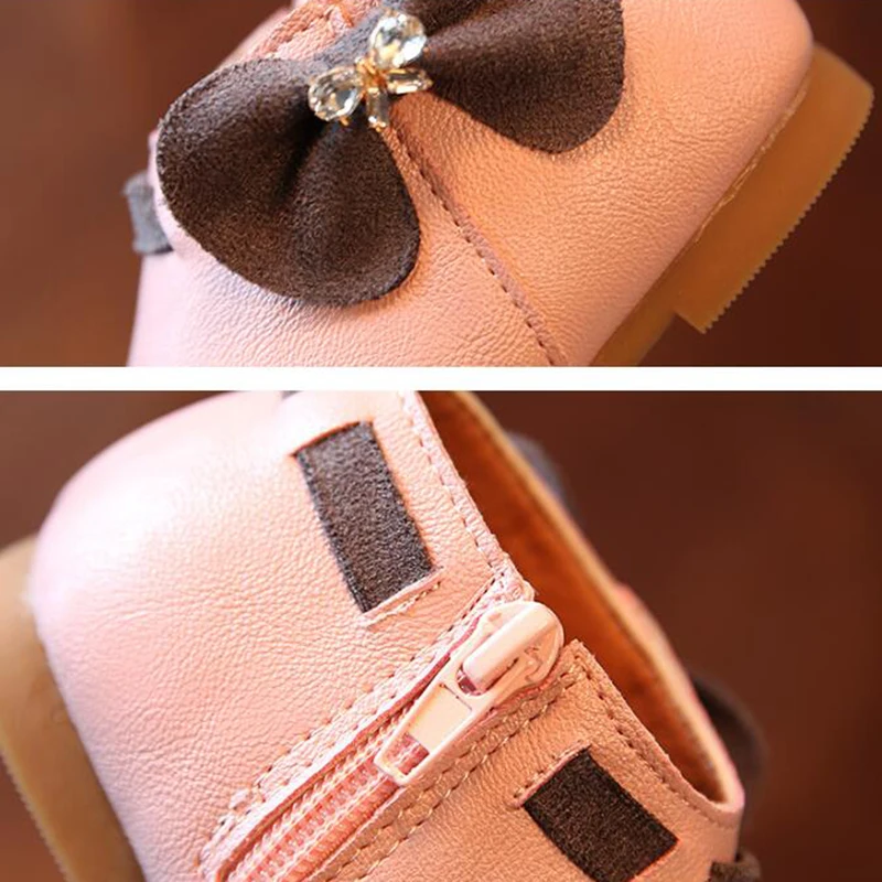 2018 Fashional Girls Casual Shoes Bowtie PU Leather for Princess Ballet Flats Party Wedding |