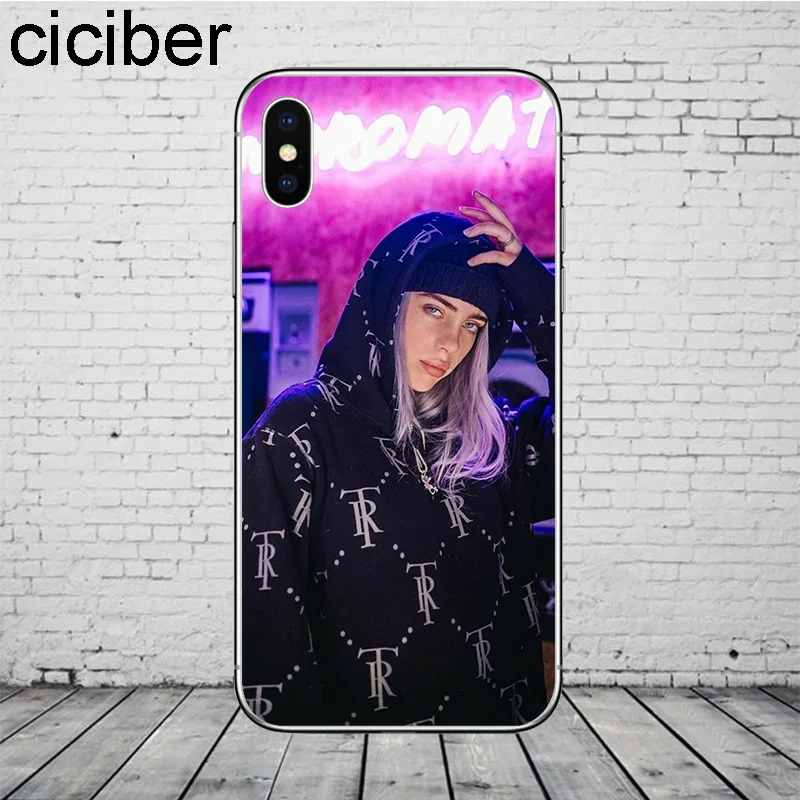 Ciciber Billie Eilish чехол для телефона Apple iPhone X XR XS Max 7 8 6S Plus 5 5S Мягкий из ТПУ iphone 11 Pro |
