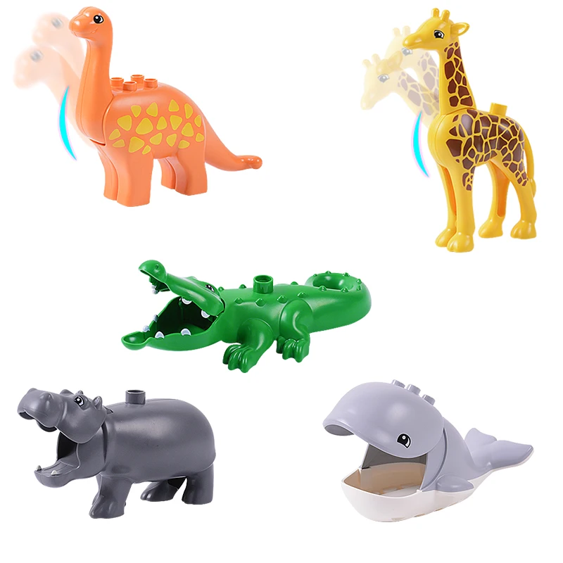 GOROCK Duplo модель животных фигурки строительный блок набор обезьяна Лошадь Кролик