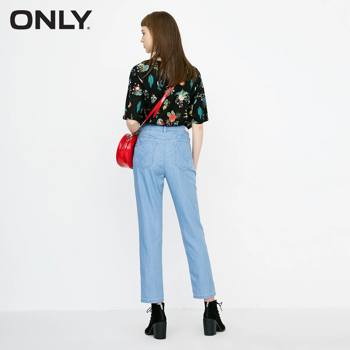 ONLY Summer New Low-waist Straight 9-point BF Jeans | 118249507