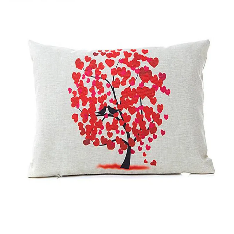 Korean style spring and summer linen garden nap waist love tree hug pillowcase | Дом и сад