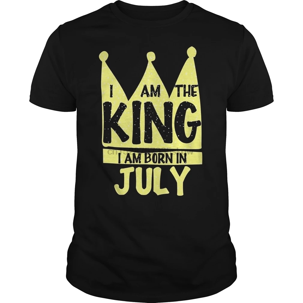 Мужская футболка с коротким рукавом женская I AM THE KING BORN в июля классная | одежда