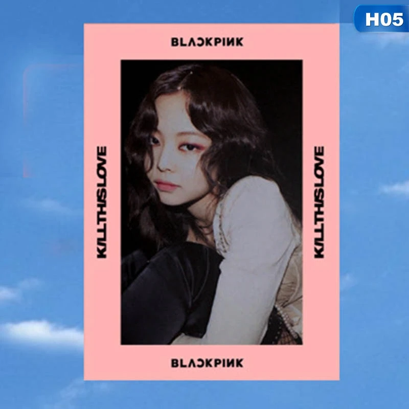H05 1 шт. Kpop Blackpink Kill This Love Photo Stikcy Card Jennie Lisa HD Фотокарта наклейка альбом карты с кристаллами наклейка - Цвет: H05
