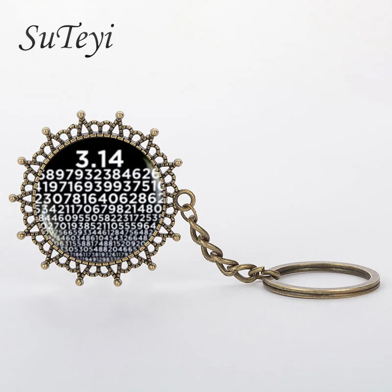 SUTEYI математические формулы уравнение Квантовая физика PI брелок со стеклянным