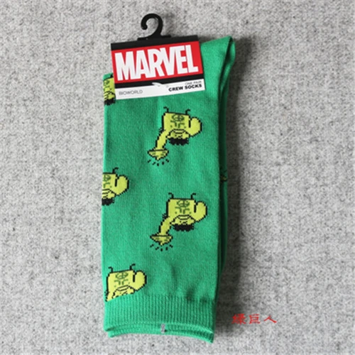 Герой комиксов Marvel General/Носки Теплые повседневные носки до колена с рисунком Железного человека Капитана Америки - Цвет: Hulk