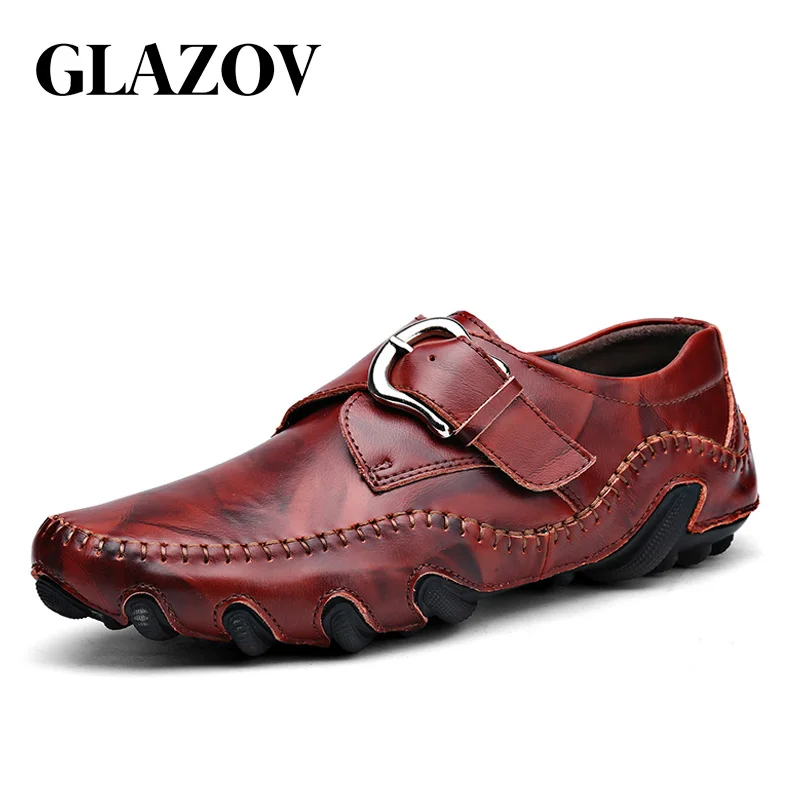 Fashion Luxury Casual Shoes Men Loafers Genuine Leather Flat High Quality Designer Moccasins Sneaker Footwear Male | Обувь