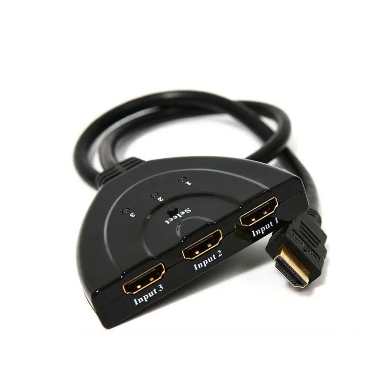 Новый 3 порта HDMI коммутатор в 1 из 1080 P концентратора V1.4B Переключатель Splitter