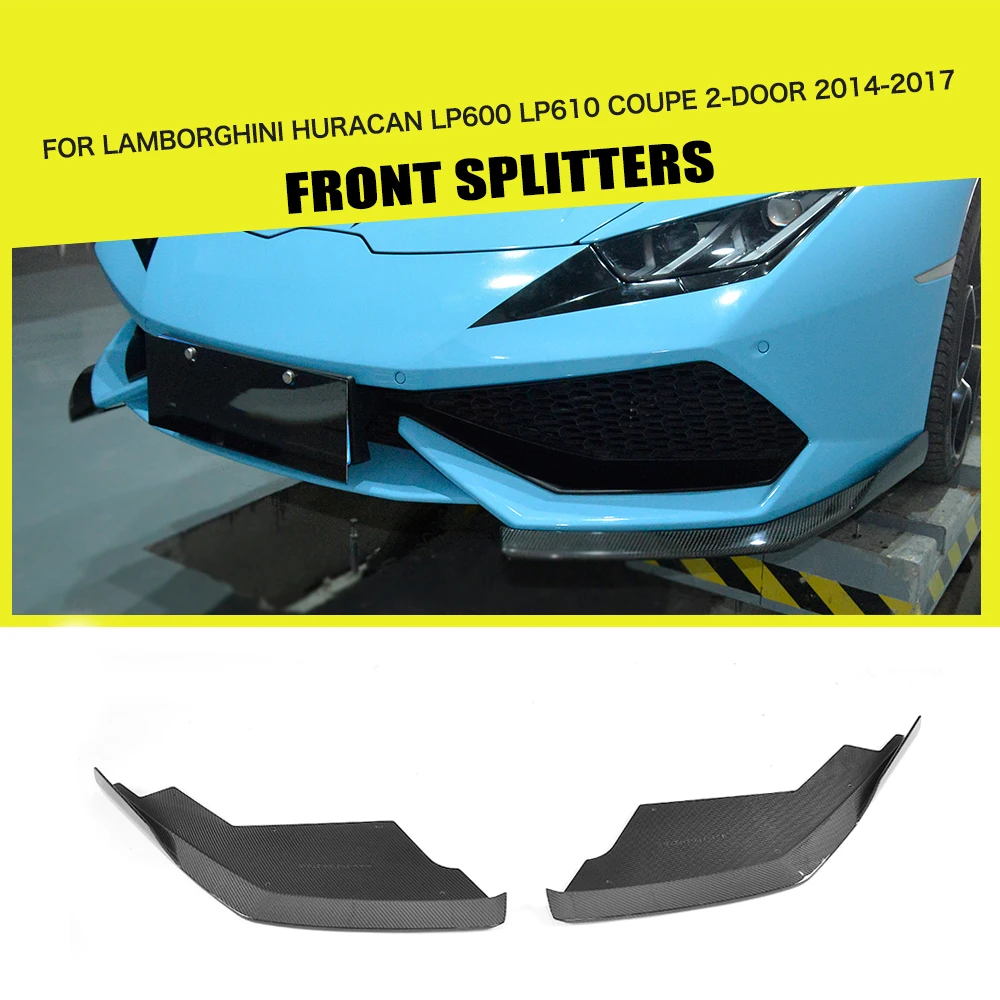 

Автостайлинг, чехол для передних бамперов из углеродного волокна/FRP, для Lamborghini Huracan LP600 LP610 купе 2 двери 14 - 17