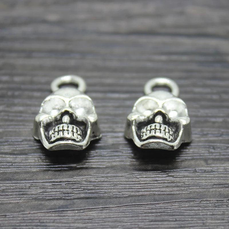 10 шт./лот 13*24 мм Античные Позолоченные Подвески черепа|lot pendants|pendant charmspendant skull |