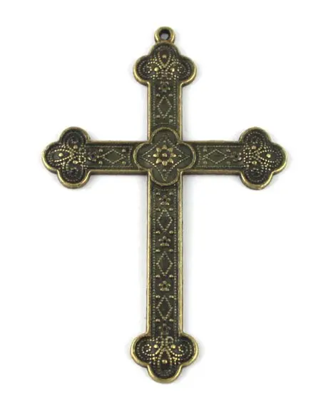 

FREE SHIPPING 30PCS Antiqued bronze Metal Ornate Cross Pendant 84x54mm A8692B