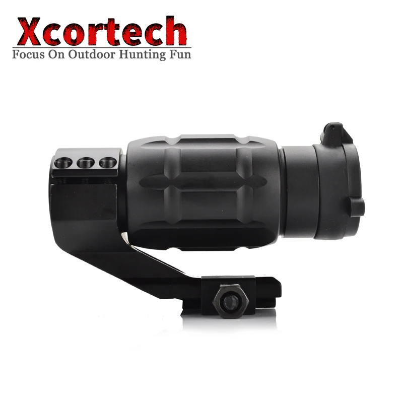 Тактический 3x лупа Riflescope 302 3X25 мм оптика область MagAirsoft прицел увеличительное прицел фокусировка для Red Dot Область - Цвет: Черный