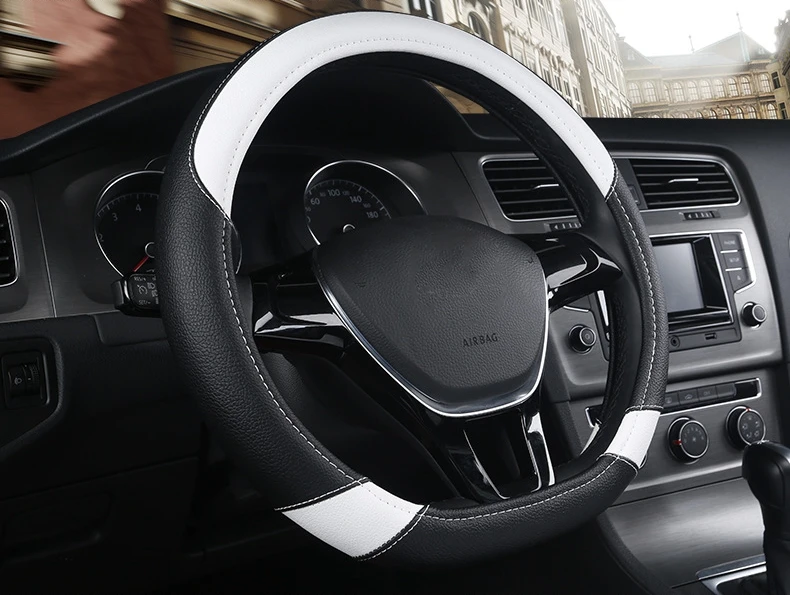 Чехол рулевого колеса автомобиля D форма кожа для Volkswagen Golf K3 TT Polo Passat Tiguan для Kia Sportage Optima K5 интерьер 5 цветов