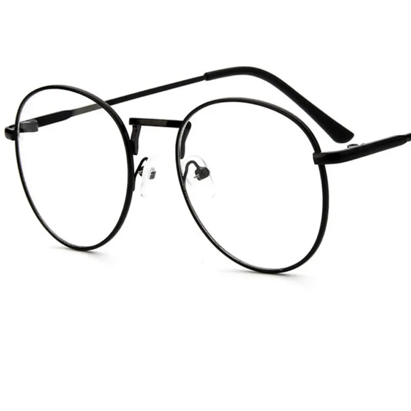 2019 Ретро Модные женские сверхтонкие металлические оправа круглые овальные