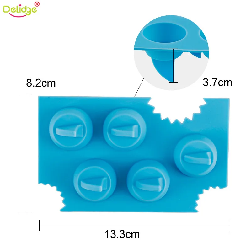 Delidge 1 шт. креативная форма акулы с 5 отверстиями фотоформа для рукоделия льда