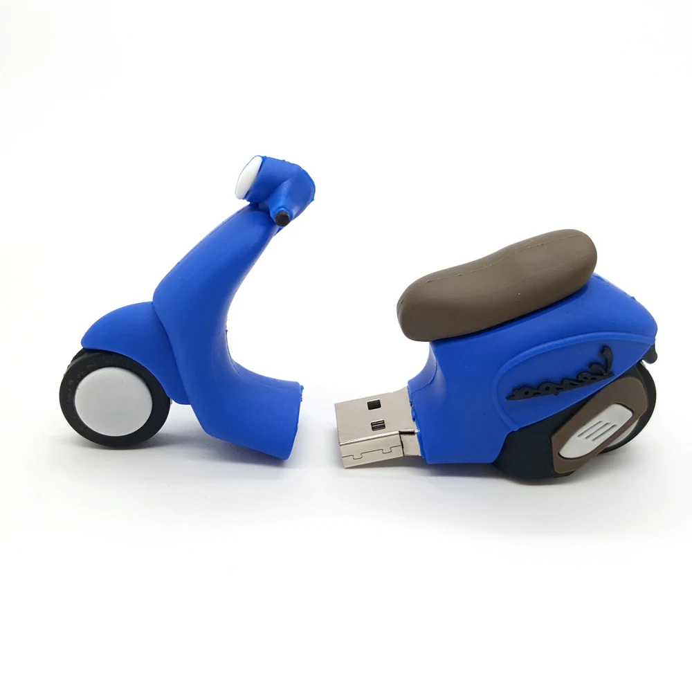 Easy Learning Cartoon USB Flash Drives Motorcycle U Disk Pen Drive 4GB 8GB 16GB 32GB 64GB Moto Car Pendrive Memory Stick | Компьютеры и