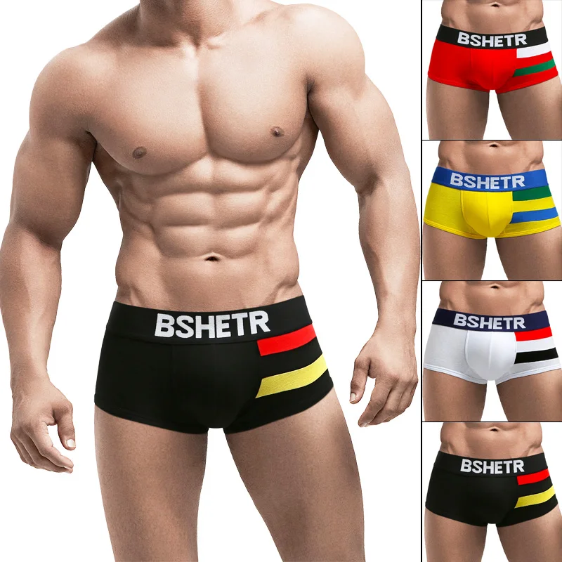 Бренд BSHETR 4 шт./лот мужские боксеры набор мужское нижнее белье Homme Cueca трусы для