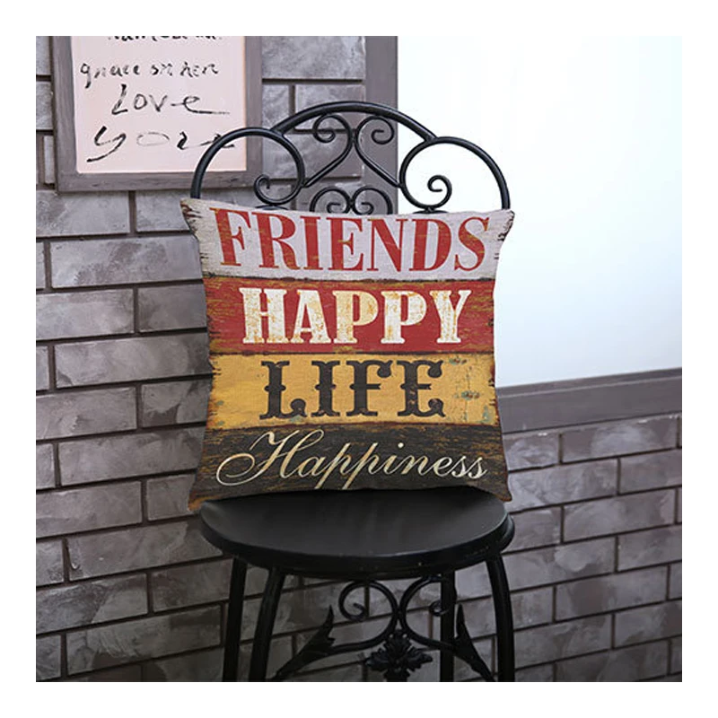 Ретро ностальгические буквы декоративные сиденья чехлы для подушек диван