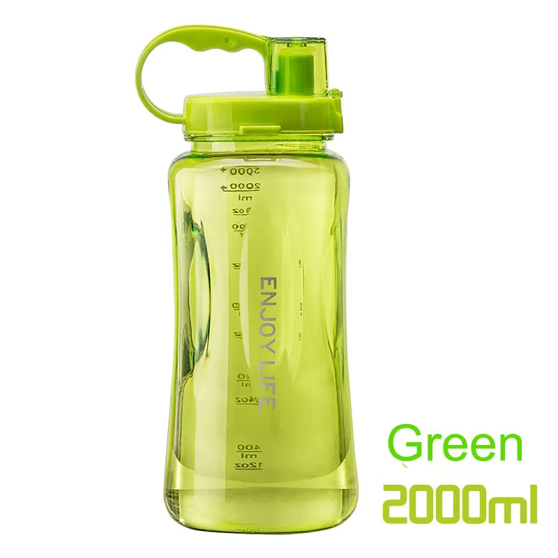 Большая емкость 1Л/2л пластиковая бутылка для воды спорта на открытом воздухе