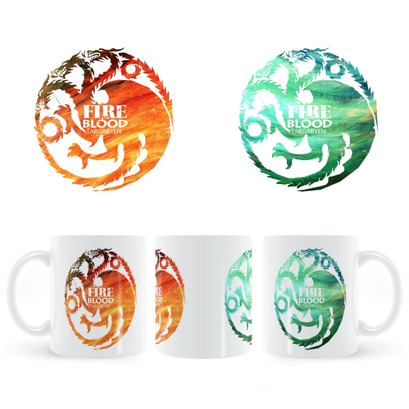 Игра престолов огонь и Таргариен герб Кружка Кофе Молоко керамика творческие DIY